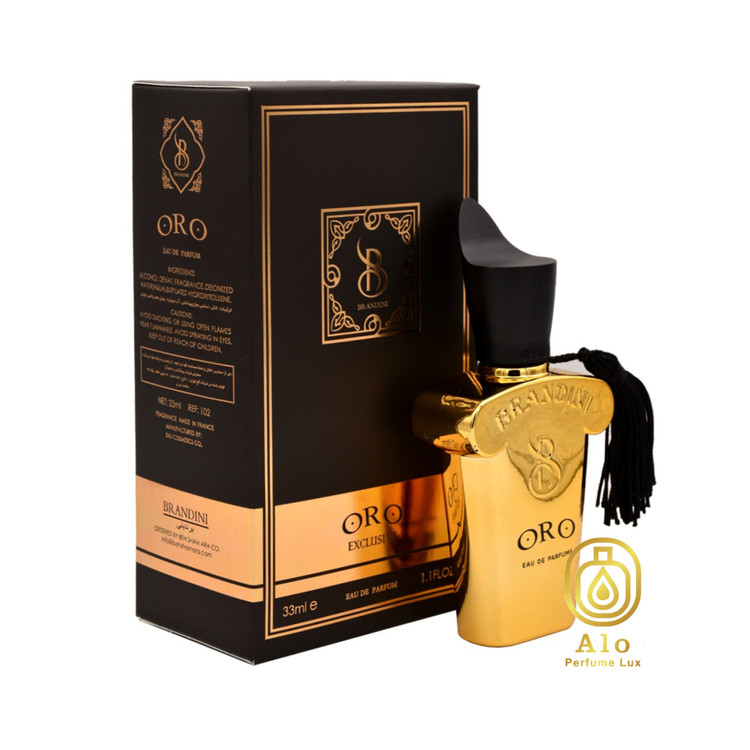 عطر جیبی زنانه و مردانه برندینی مدل Oro حجم ۳۳ میل | رایحه شرقی و لوکس