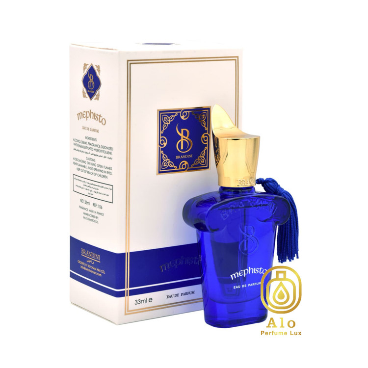 عطر جیبی مردانه برندینی Mephisto با رایحه مرکباتی شرقی و طراحی خاص، حجم 33 میل