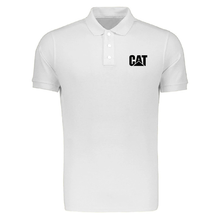 پولوشرت مردانه آستین کوتاه طرح Cat مدل D464Z مشکی جودون سایز L XL 2XL