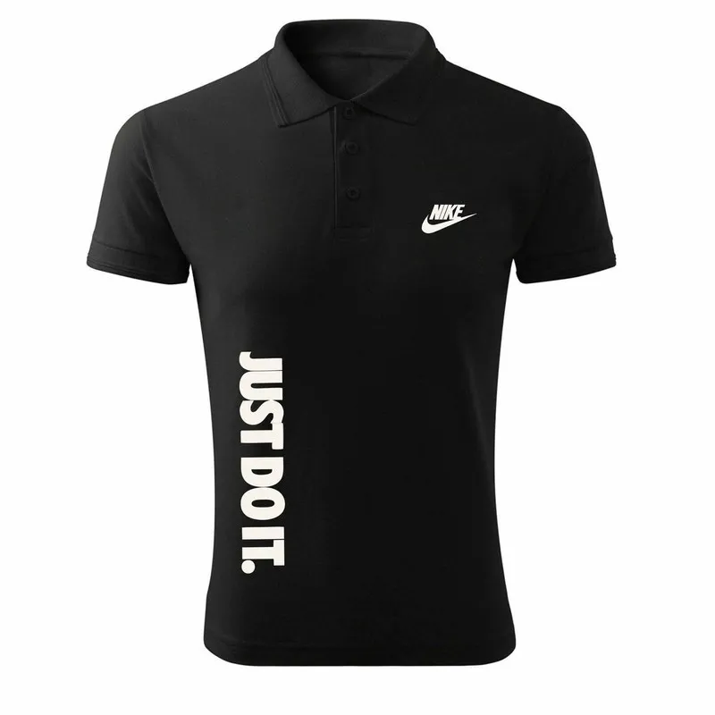 پولوشرت مردانه مشکی جودون طرح just مدل u7858 آستین کوتاه سایز L XL 2XL