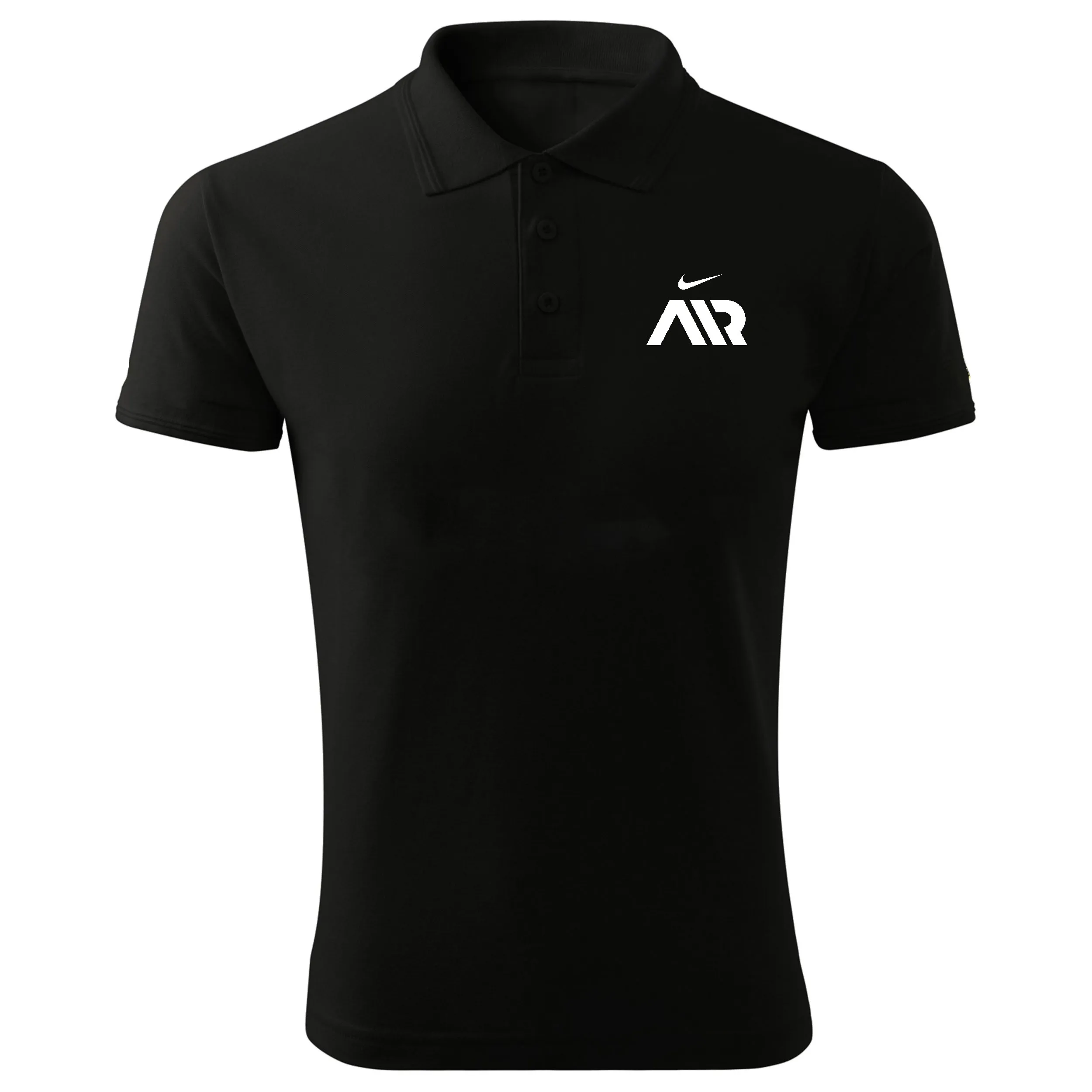 پولوشرت آستین کوتاه مردانه مشکی جودون طرح AIR مدل x4646 سایز L XL 2XL