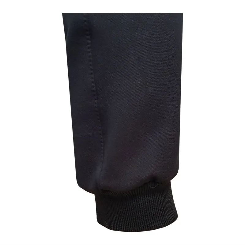 ست تیشرت آستین بلند مردانه طرح نایک یقه ایستاده جودون و شلوار نخی ترکیبی دو رنگ سایز L XL XXL