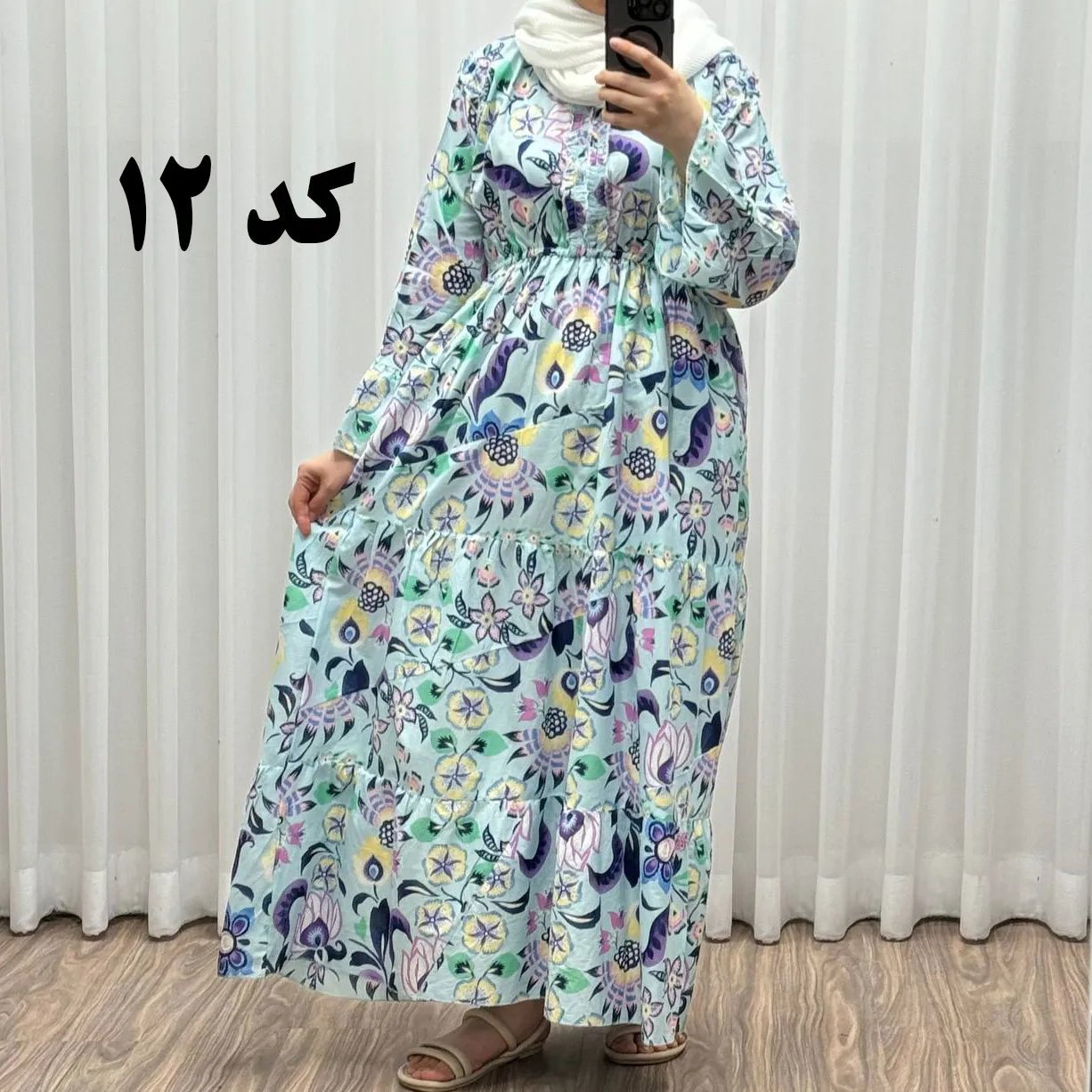 پیراهن ساحلی نخی آستین بلند فری سایز تا 48 کد 749 شسته شده بدون آبرفت و رنگ رفتگی چهارفصل تن خور شیک