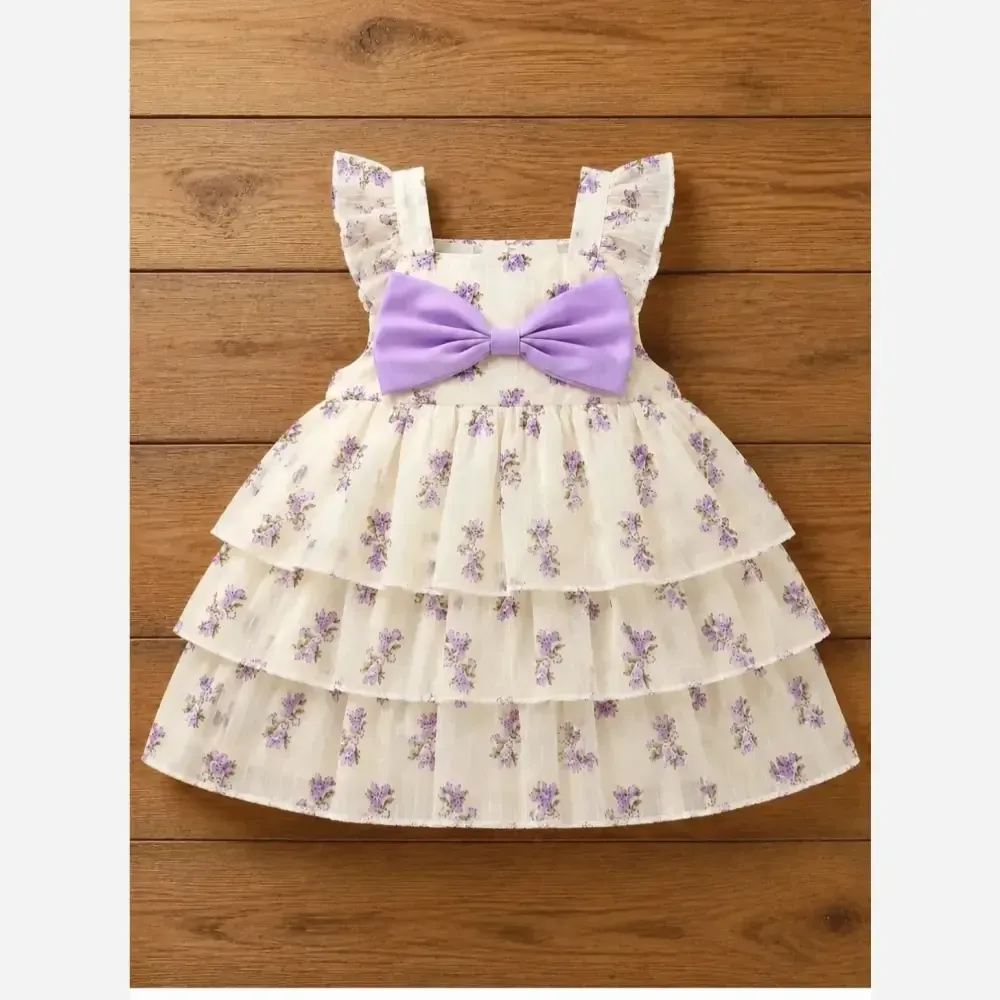 پیراهن دخترانه وارداتی مجلسی سایز 1 تا 10 سال