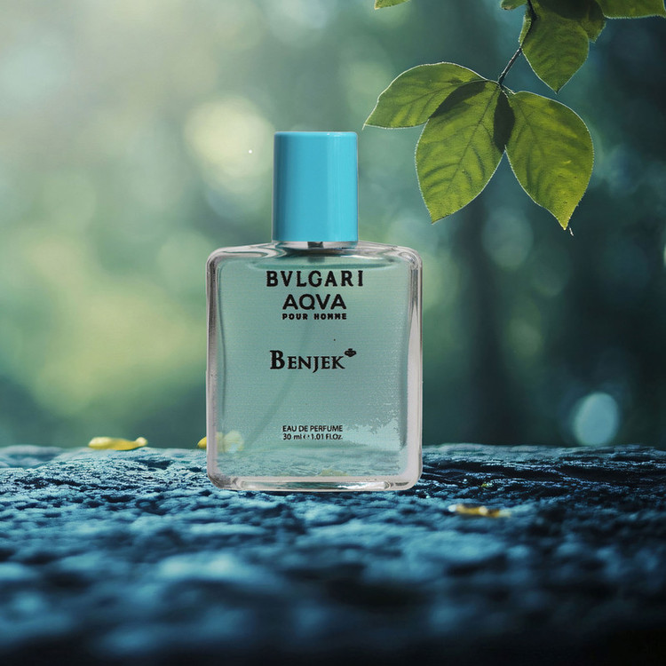 عطر جیبی بنجک مدل بولگاری آکوا با رایحه معتدل، خنک حجم 30 میلیلیتر