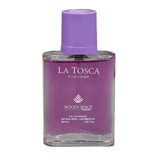 عطر جیبی زنانه وودی سنس مدل لاتوسکا LA TOSCA حجم 30 میلی لیتر