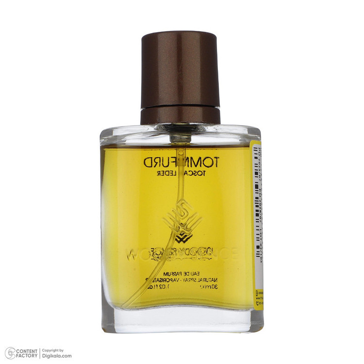 عطر جیبی مردانه وودی سنس مدل Tuscan Leather حجم 30 میلی لیتر