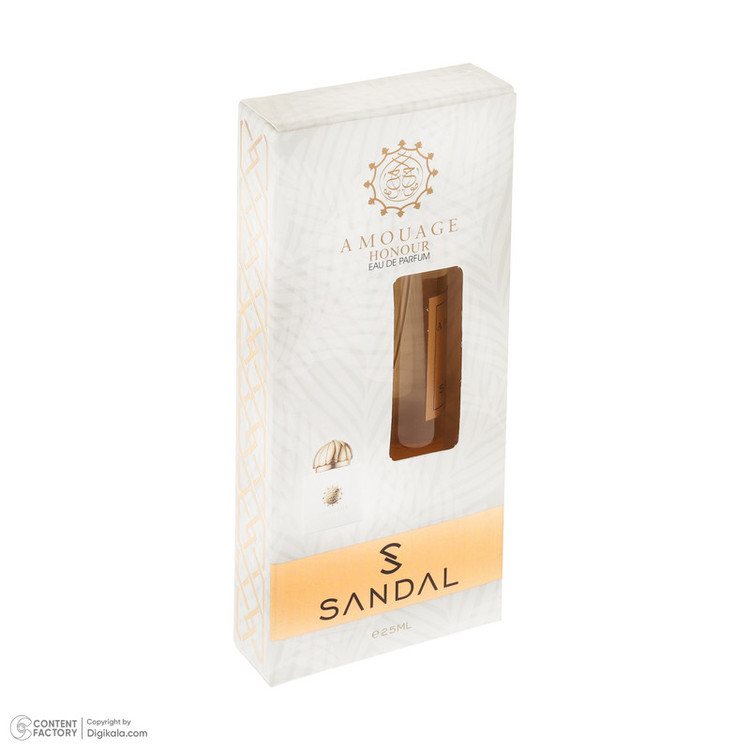 عطر جیبی زنانه صندل مدل amouage honour با رایحه خنک حجم 25 میلیلیتر