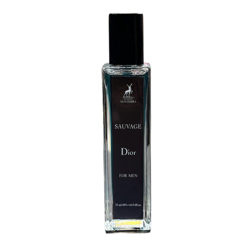 عطر جیبی مردانه الحمبرا مدل SUAVAGE DIOR با رایحه تند حجم ۳۵ میلی لیتر