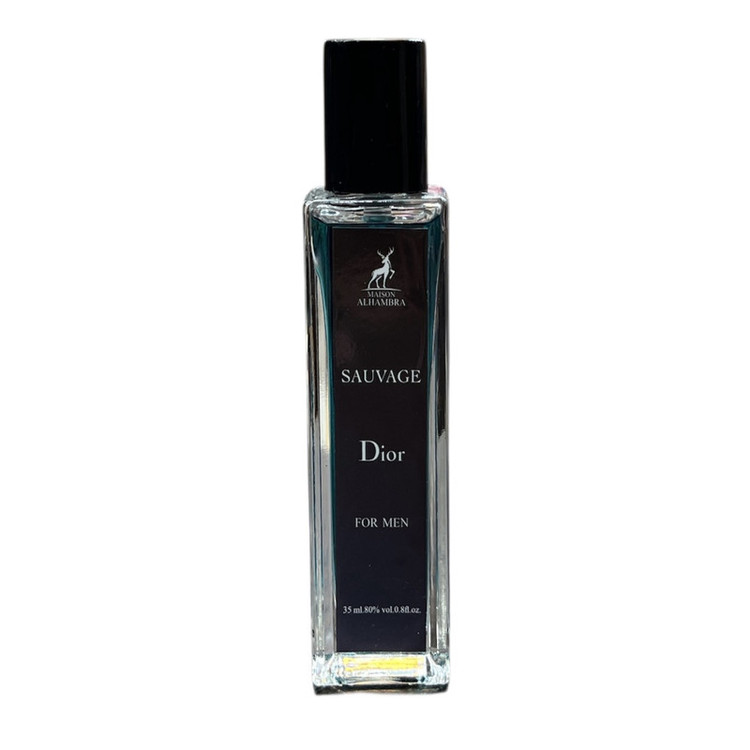عطر جیبی مردانه الحمبرا مدل SUAVAGE DIOR با رایحه تند حجم ۳۵ میلی لیتر