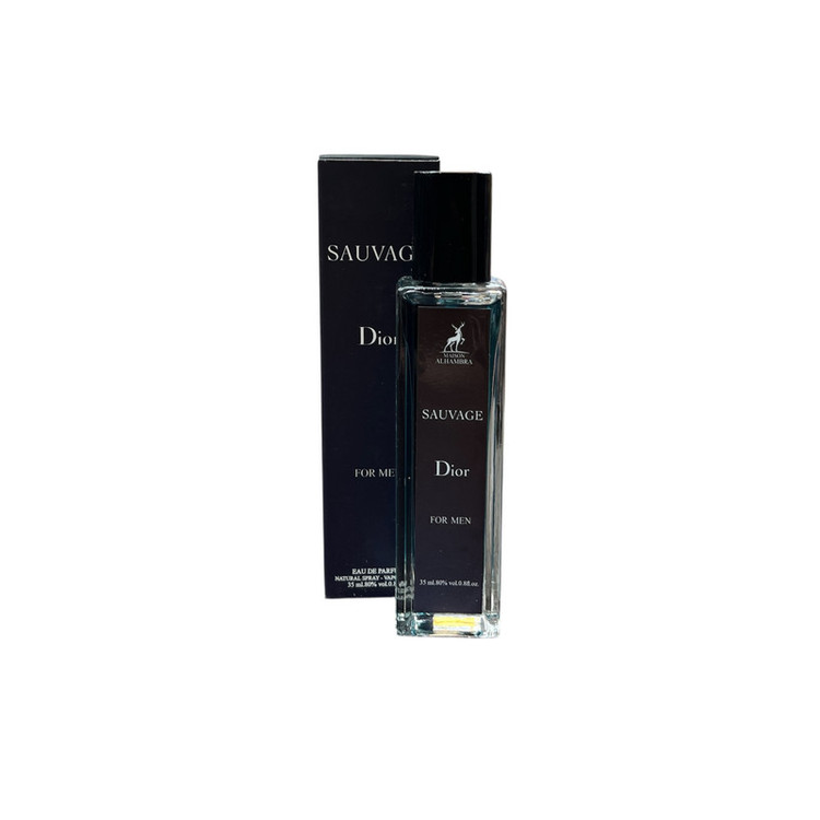 عطر جیبی مردانه الحمبرا مدل SUAVAGE DIOR با رایحه تند حجم ۳۵ میلی لیتر