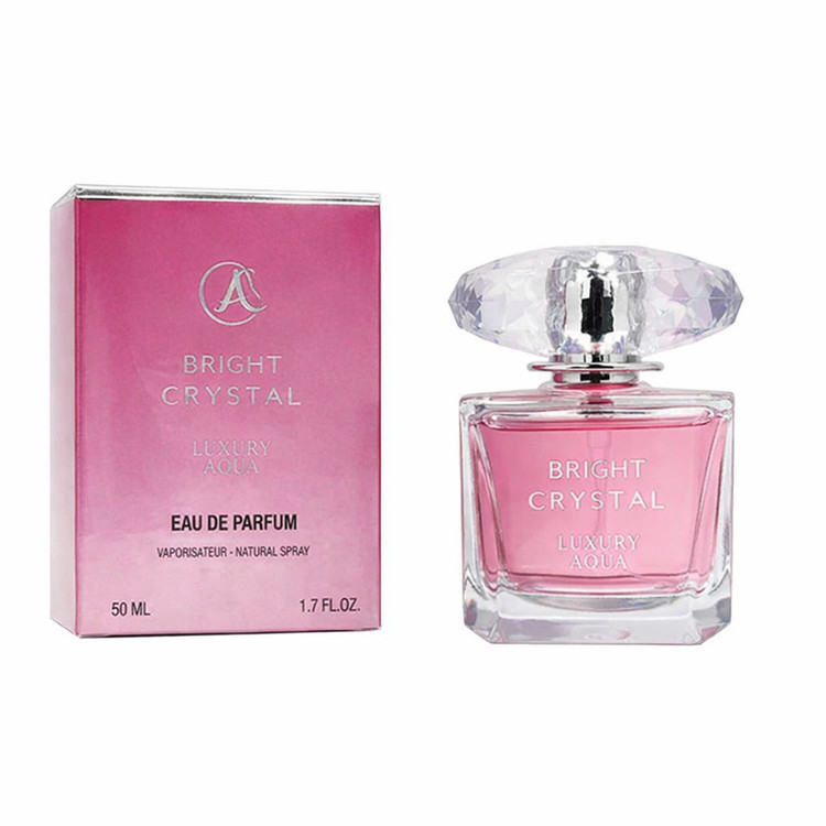 ادوپرفیوم زنانه لاکچری آکوا مدل Bright Crystal با رایحه خنک حجم 50 میلیلیتر