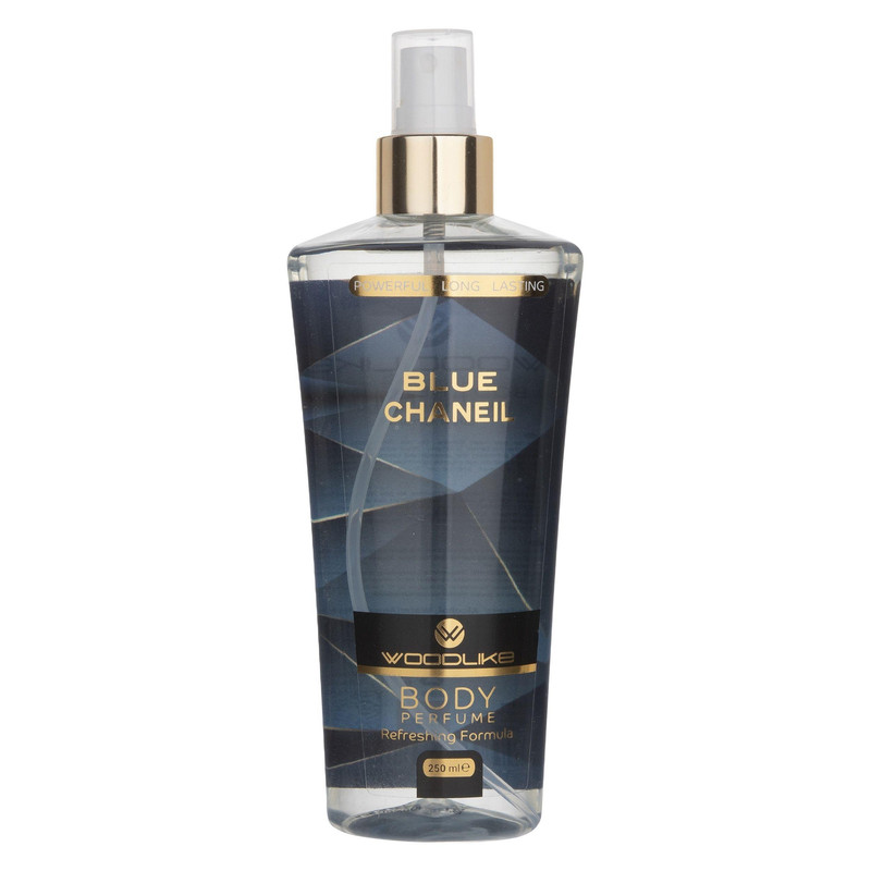 بادی اسپلش مردانه وودلایک مدل Blue Chaneil حجم 250 میلی لیتر
