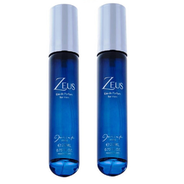 عطر جیبی مردانه ژک ساف مدل زئوس حجم 22 میلی لیتر بسته 2 عددی