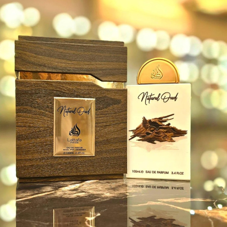 ادوپرفیوم لطافه مدل Natural Oud با رایحه گرم حجم 100 میلیلیتر