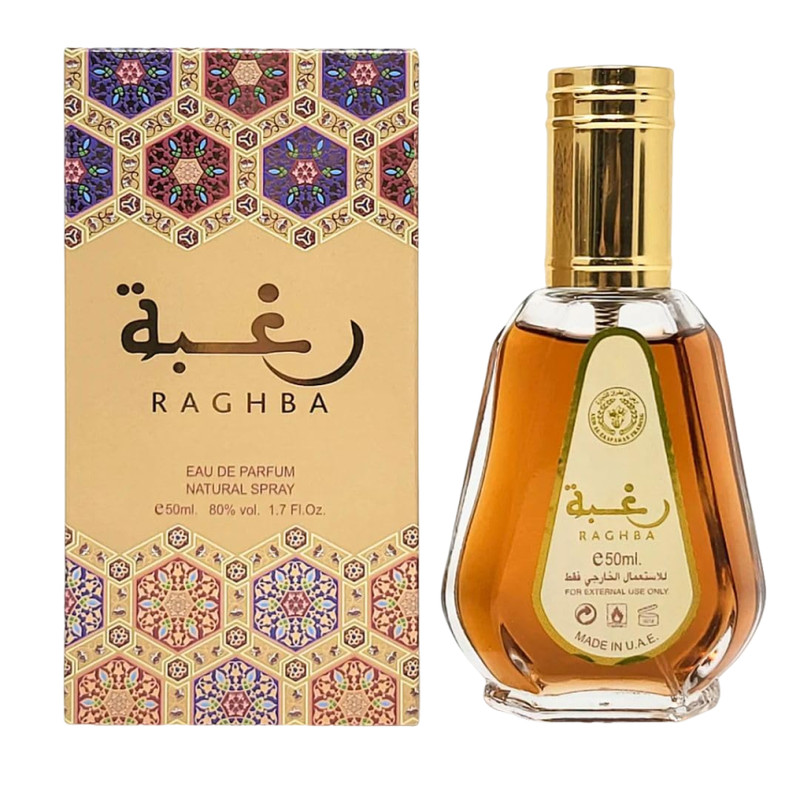 ادوپرفیوم ارض الزعفران للتجاره مدل رغبه بارایحه گرم و شیرین حجم 50 میلی‌لیتر