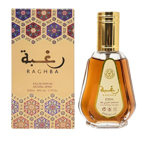 ادوپرفیوم ارض الزعفران للتجاره مدل رغبه بارایحه گرم و شیرین حجم 50 میلیلیتر