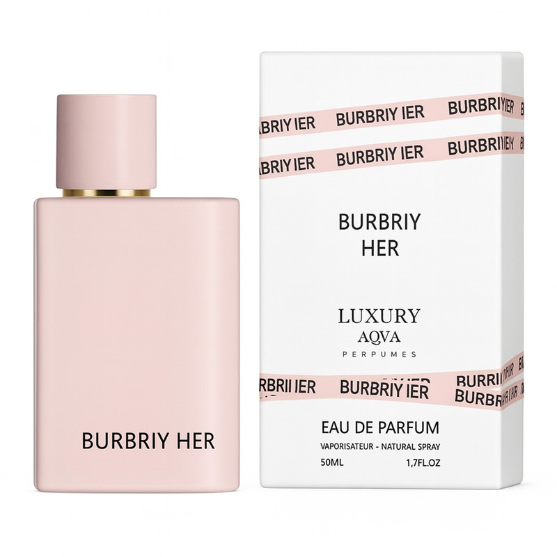 ادوپرفیوم زنانه لاکچری آکوا مدل BURBBRIY HER با رایحه گرم حجم 50 میلیلیتر