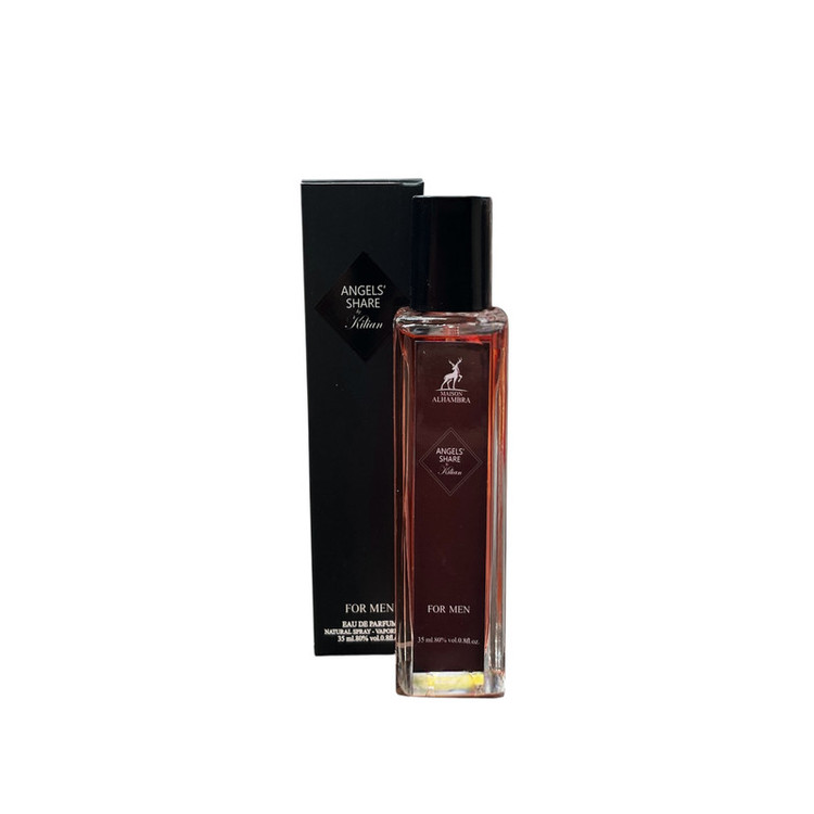 عطر جیبی مردانه الحمبرا مدل ANGELS SHARE با رایحه تند حجم 35 میلیلیتر