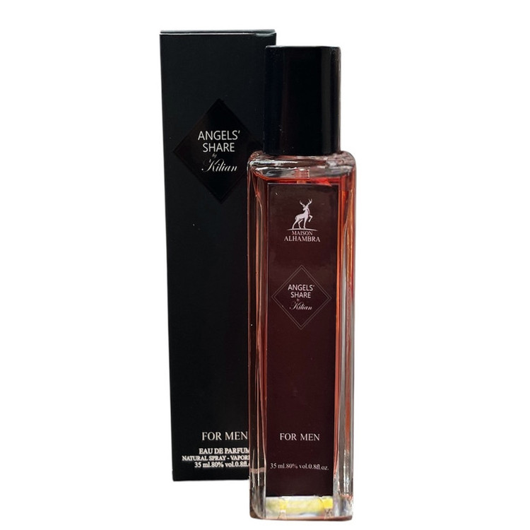 عطر جیبی مردانه الحمبرا مدل ANGELS SHARE با رایحه تند حجم 35 میلیلیتر