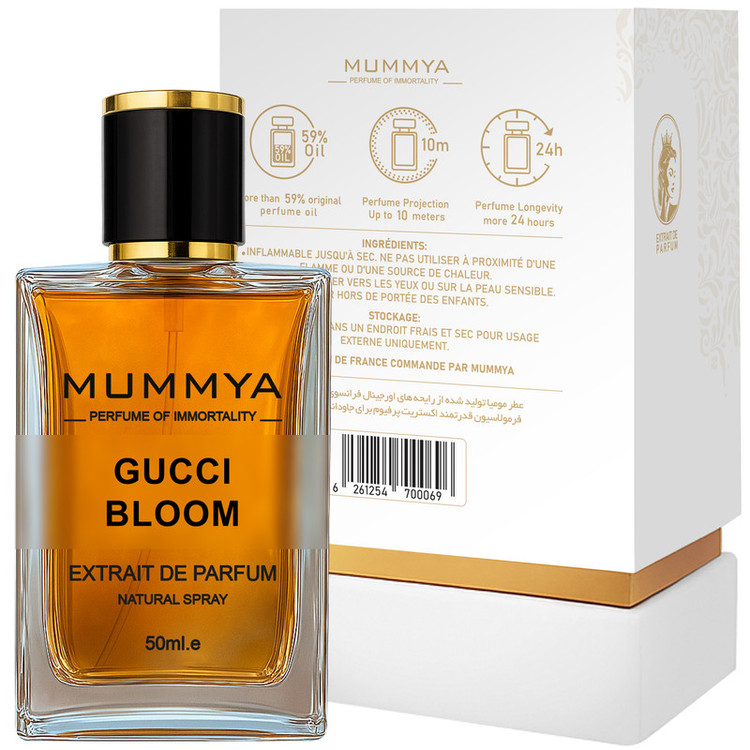 اکستریت پرفیوم زنانه مومیا مدل Gucci Bloom با رایحه معتدل حجم 50 میلی لیتر