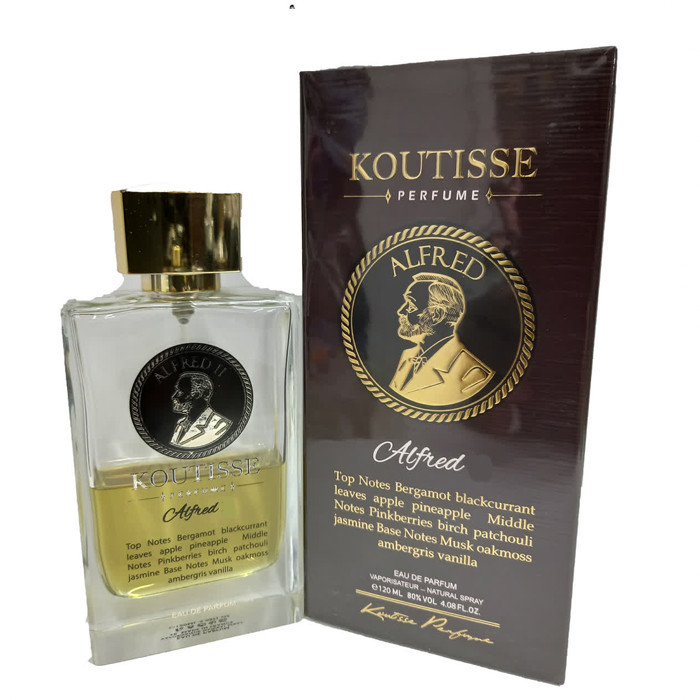 ادو پرفیوم مردانه آلفرد مدل KOUTISSE ALFRED با رایحه تند حجم 120 میلی لیتر