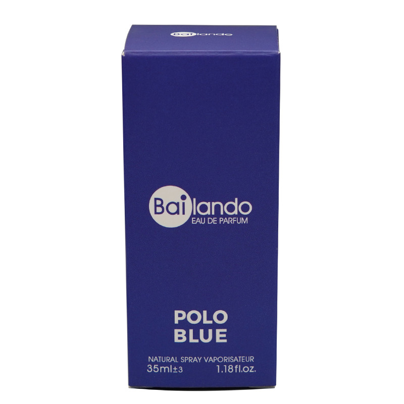 عطر جیبی مردانه بایلندو مدل POLO BLUE با رایحه خنک حجم 35 میلیلیتر
