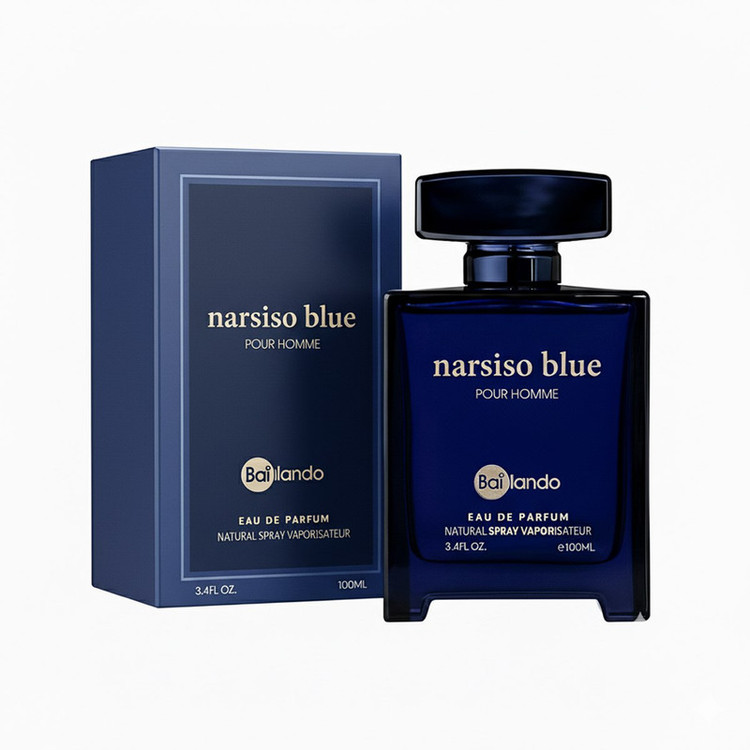 ادو پرفیوم مردانه بایلندو مدل narsiso blue با رایحه گرم حجم 100 میلی لیتر