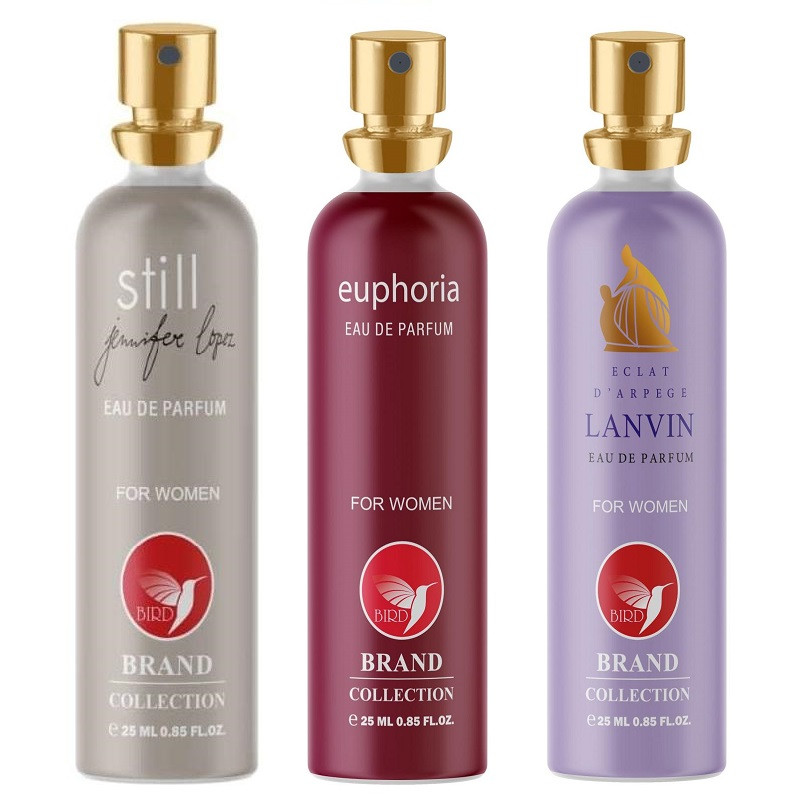 عطر جیبی زنانه برند کالکشن مدل اکلت حجم 25 میلی لیتر مجموعه 3 عددی