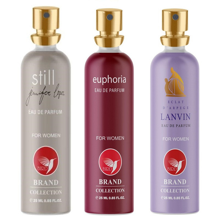 عطر جیبی زنانه برند کالکشن مدل اکلت حجم 25 میلی لیتر مجموعه 3 عددی