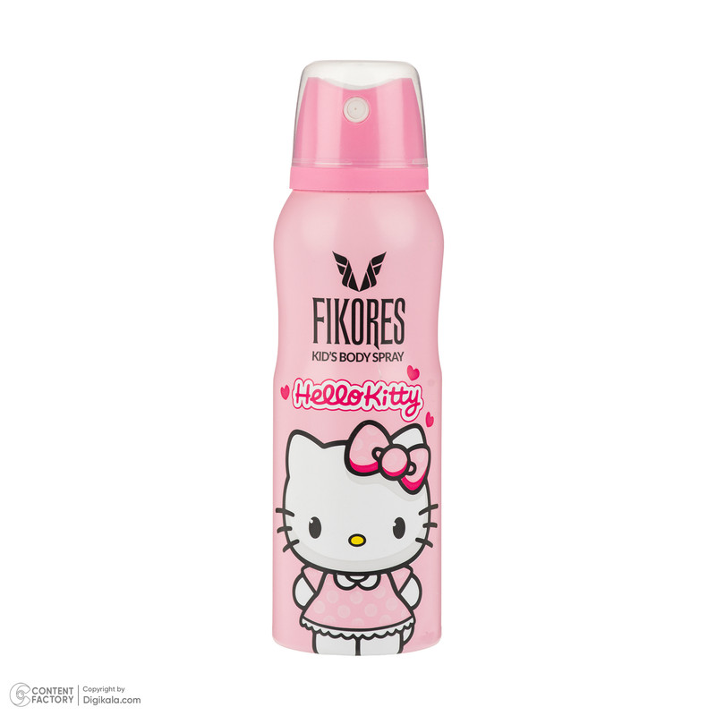 اسپری کودک دخترانه فیکورس مدل Hello Kitty با رایحه شیرین حجم 125 میلیلیتر