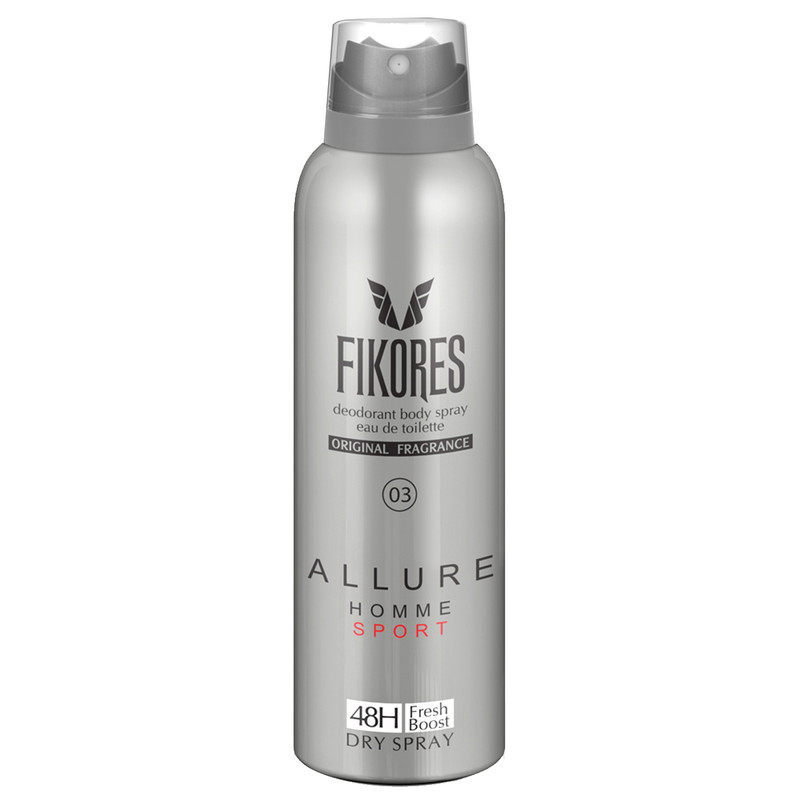 اسپری مردانه فیکورس مدل Allure Homme Sport حجم 200 میلی لیتر
