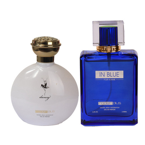 ادوپرفیوم مردانه رودیر پلاس مدل In Blue با رایحه خنک حجم 100 میلیلیتر به همراه ادوپرفیوم زنانه رودیر پلاس مدل Dancy با رایحه ملایم حجم 100 میلیلیتر