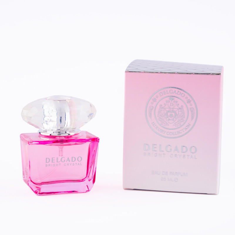 عطر جیبی زنانه دلگادو مدل کریستال برایت با رایحه شیرین حجم 25 میلیلیتر
