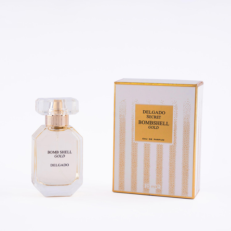 عطر جیبی دلگادو مدل بامشل گلد با رایحه گرم حجم 25 میلی لیتر