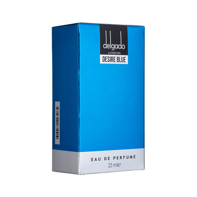 عطر جیبی مردانه دلگادو مدل Desire Blue با رایحه خنک حجم 25 میلیلیتر