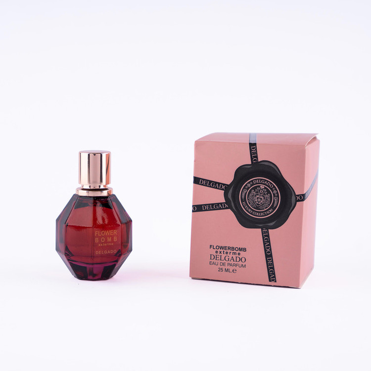 عطر جیبی زنانه دلگادو مدل فلاوربمب اکستریم با رایحه شیرین حجم 25 میلی لیتر