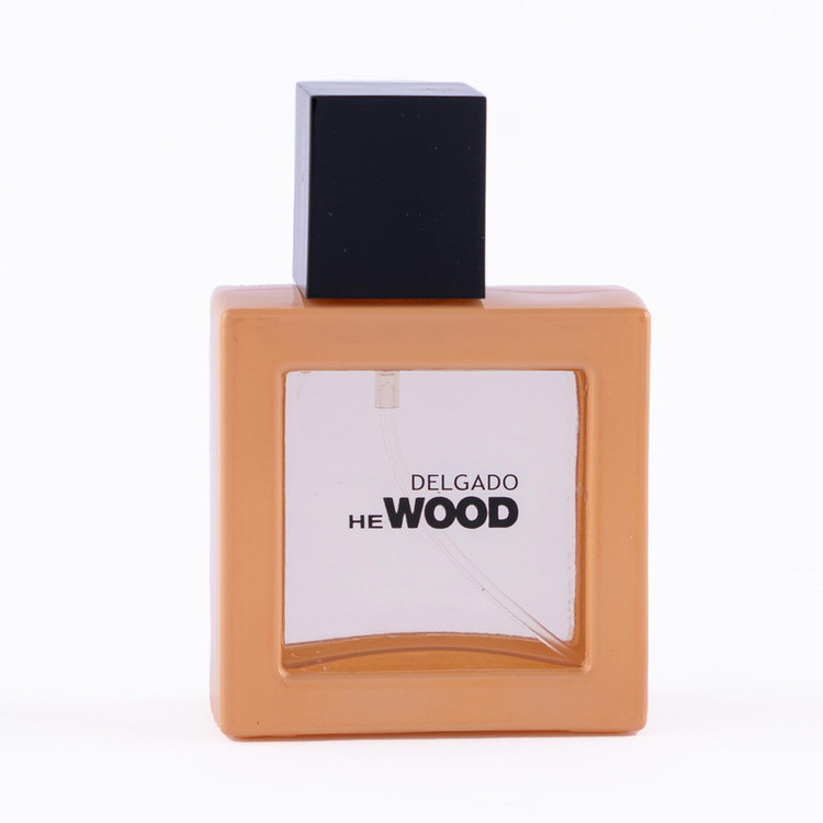 عطر جیبی مردانه دلگادو مدل وود قهوه ای با رایحه خنک حجم 25 میلیلیتر