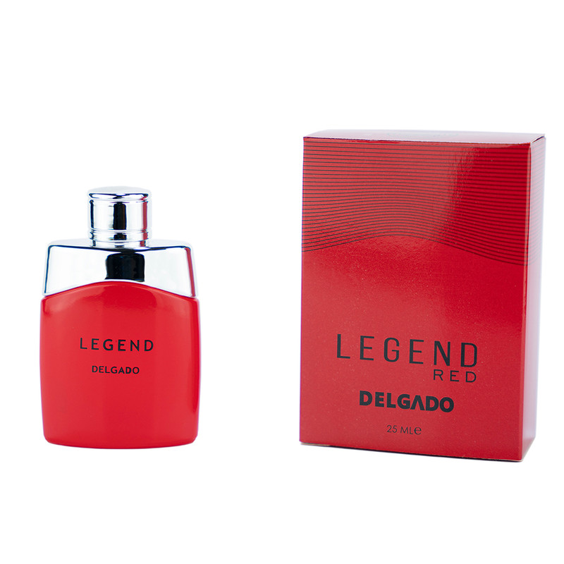 عطر جیبی مردانه دلگادو مدل لجند قرمز با رایحه خنک حجم 25 میلیلیتر