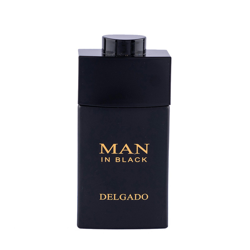 عطر جیبی مردانه دلگادو مدل من این بلک با رایحه تلخ حجم 25 میلی لیتر
