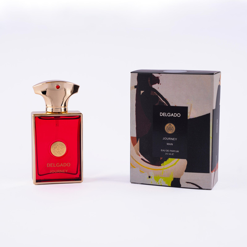 عطر جیبی مردانه دلگادو مدل جورنی با اریحه گرم حجم 25 میلی لیتر