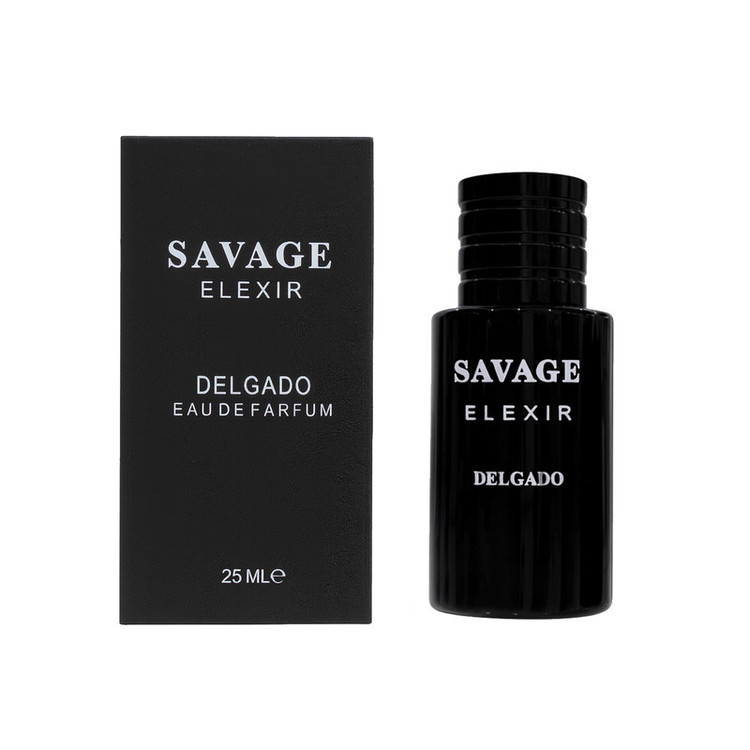 عطر جیبی مردانه دلگادو مدل ساواج الکسیر با رایحه تلخ حجم 25 میلیلیتر