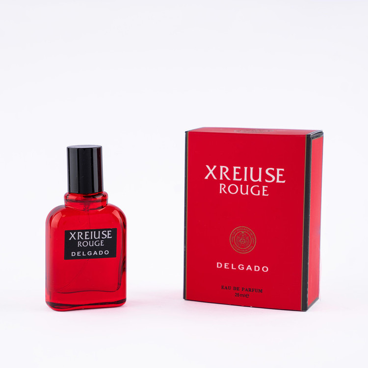 عطر جیبی مردانه دلگادو مدل اکسریوس رژ با رایحه گرم حجم 25 میلی لیتر