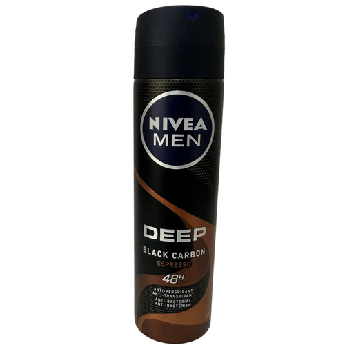اسپری بدن مردانه نیوآ مدل deep black carbon espresso حجم 150 میلی لیتر