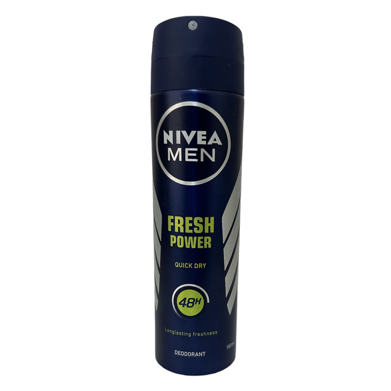 اسپری بدن مردانه نیوآ مدل fresh  power quick dry حجم 150 میلی لیتر
