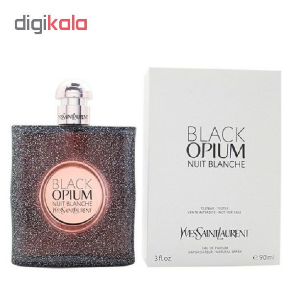 تستر ایو سن لورن مدل Black Opium Nuit Blanche ادو پرفیوم زنانه 90 میلی لیتر (جعبه تستر سفید و بدون درب اصلی)