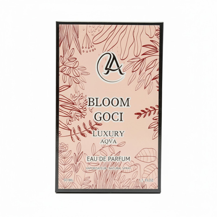 ادوپرفیوم زنانه لاکچری آکوا مدل BLOOM GOCI با رایحه شیرین حجم 50 میلیلیتر