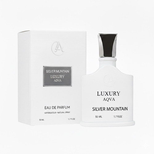 ادو پرفیوم مردانه لاکچری آکوا مدل Silver Mountain با رایحه خنک حجم 50 میلی لیتر