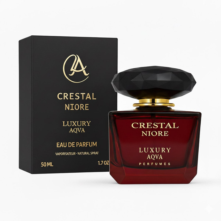 ادوپرفیوم زنانه لاکچری آکوا مدل CRESTAL NIORE با رایحه گرم حجم 50 میلیلیتر
