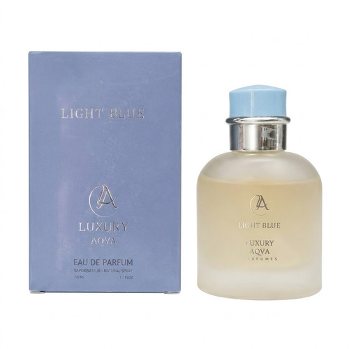 ادوپرفیوم زنانه لاکچری آکوا مدل LIGHT BLUE با رایحه خنک حجم 50 میلیلیتر